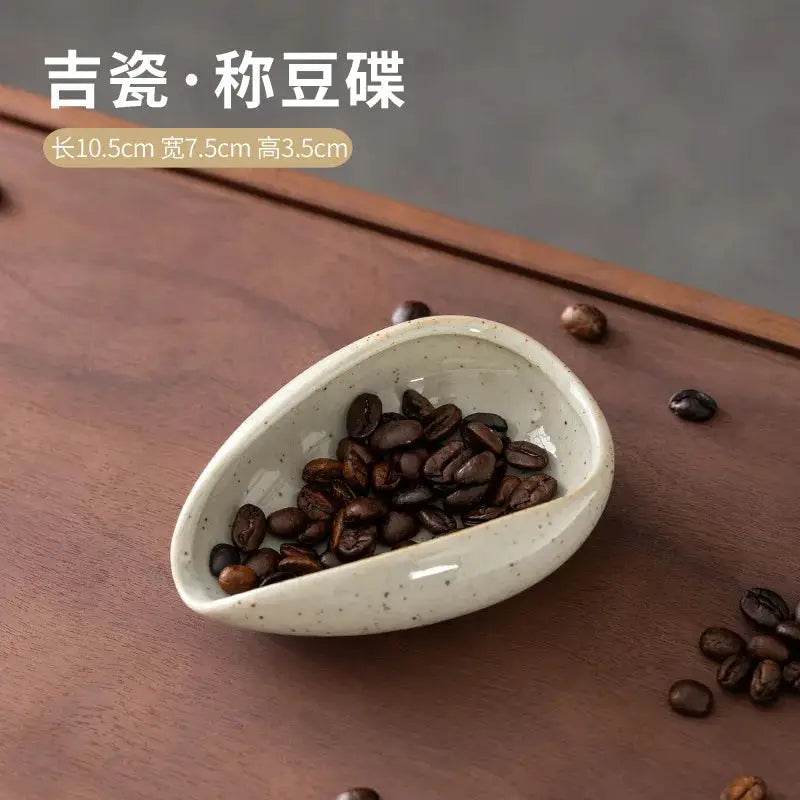 Ceramic Coffee Bean Dosing Cup Tray - Pottery Espresso Scoop for Precision Coffee Brewing - Loft&Timber