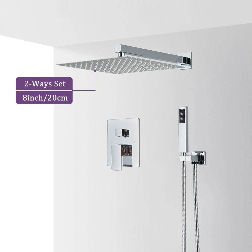 Chrome Bathroom Shower Faucet Set - Loft&Timber