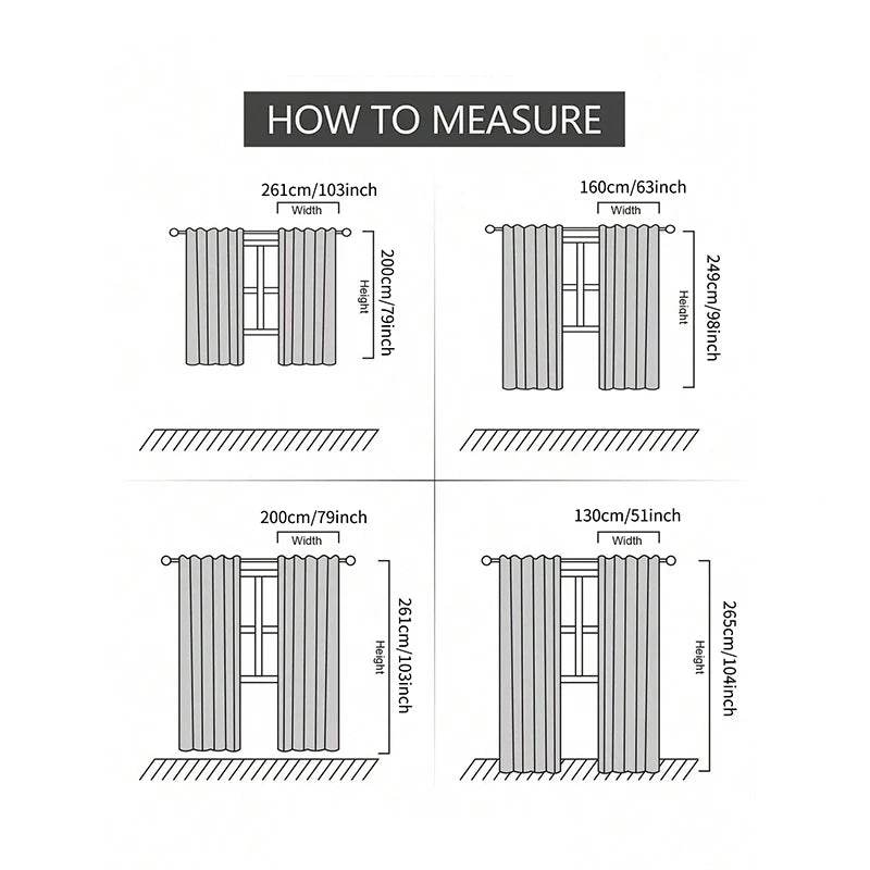 2pcs European high-end embroidered curtain - Loft&Timber