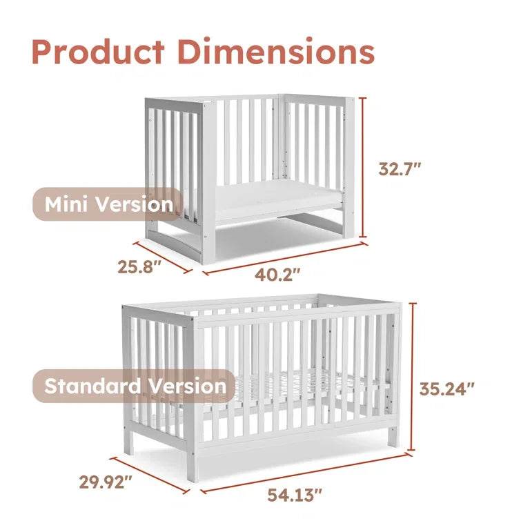 11-In-1 Convertible Mini Cradle to Full Size Crib - Loft&Timber