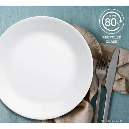 Set of 6 8.5 Inch Round Glass Salad Plates