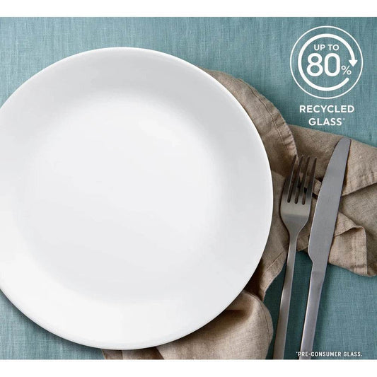 Set of 6 8.5 Inch Round Glass Salad Plates - Loft&Timber