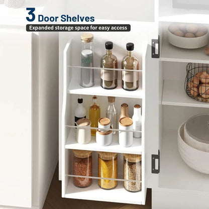 Farmhouse 71 Inch Kitchen Pantry Cabinet, Storage Cabinet with 3 Door Shelves and 3 Drawer, Versatile Storage for Kitchen, Dinin - Loft&Timber