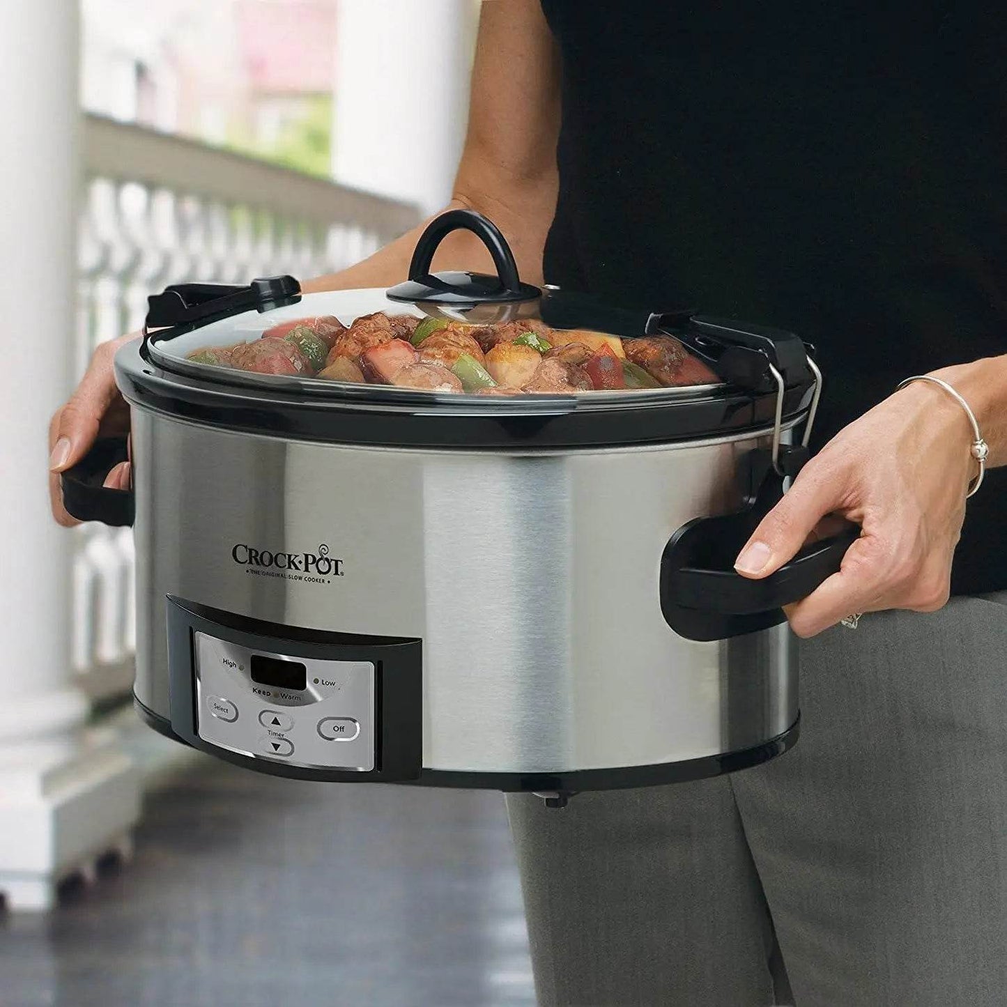 PortaChef 6-Quart Digital Stainless Steel Slow Cooker - Loft&Timber