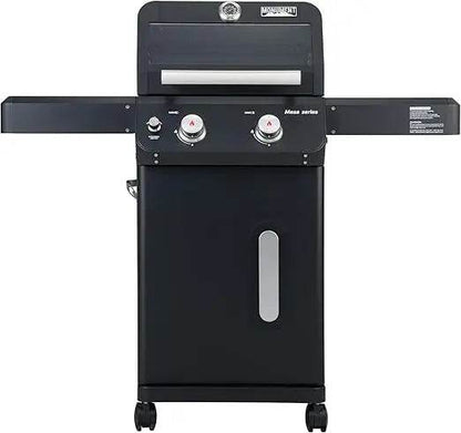 Stainless Steel 2-Burner Propane Gas Grill with Foldable Shelves - Loft&Timber