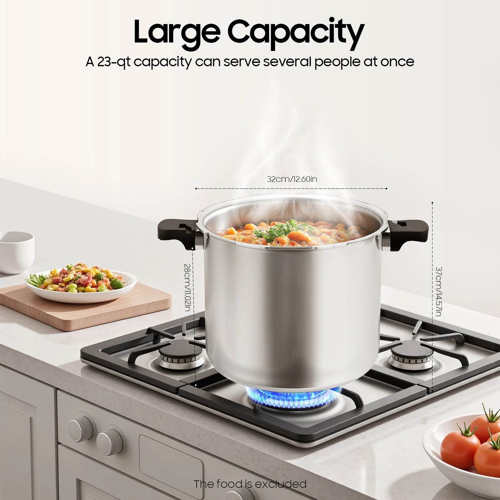 22L 90kpa Stovetop Pressure Cooker - Loft&Timber