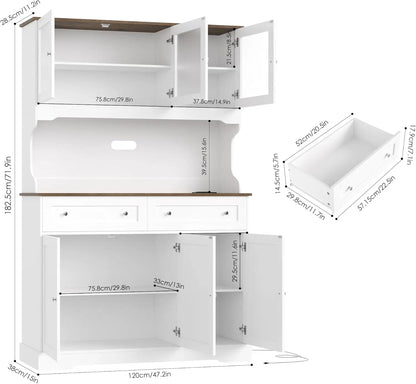 71.9" Tall Storage Pantry - Loft&Timber