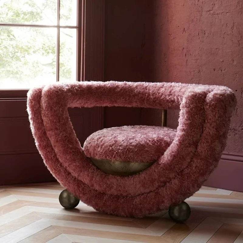 Cute Aesthetic Living Room Chairs White Cream Modern Designer Unique Lounge Clear Chairs Creative Sillones Trendy Furniture - Loft&Timber