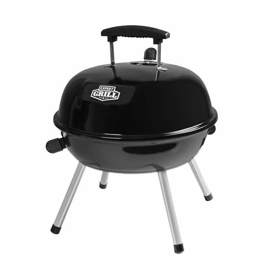 Portable Charcoal Grill 14.5 Inch Tabletop Grill Dome Design Adjustable Air Vents - Loft&Timber