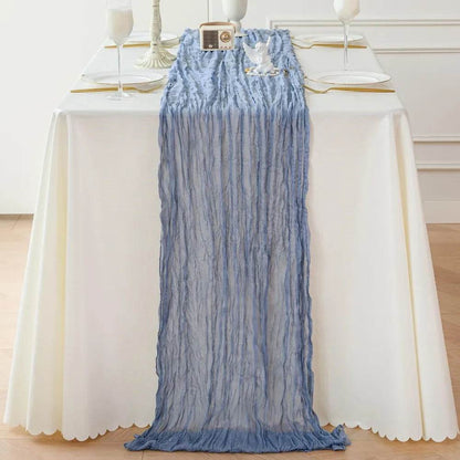 1 Pack Blue Cheesecloth Table Runner - Loft&Timber