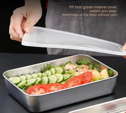 Stainless Steel Baking Tray with Lid 2pcs - Non-Stick, Bpa-Free - Loft&Timber