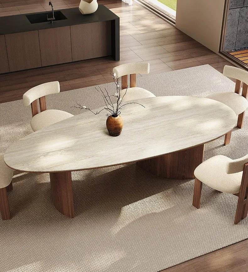 Center Dining Table Wood Table &/Or 6 Elegant Oval - Loft&Timber