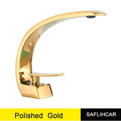 Polished Golden Bathroom Faucet - Loft&Timber