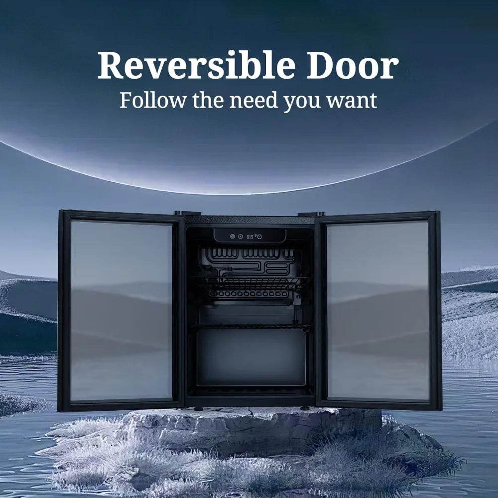 Beverage Refrigerator Cooler 68 Can, Mini Fridge with Glass Door