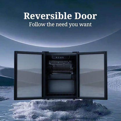 Beverage Refrigerator Cooler 68 Can, Mini Fridge with Glass Door