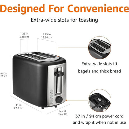 2 Slice Toaster with 6 Settings