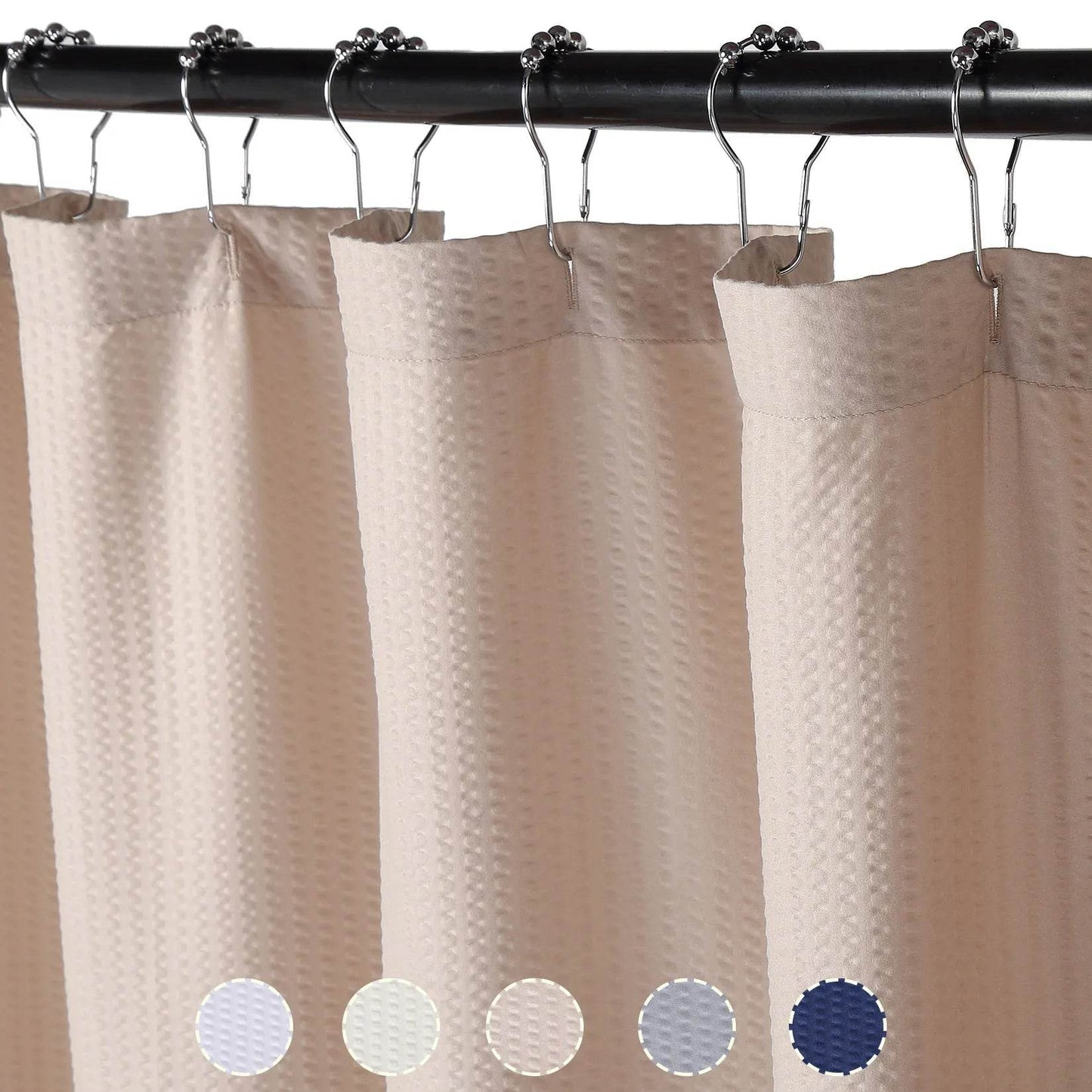 Shower Curtain Soft Microfiber Shower Curtain, Water Repellent 72x72Inches - Loft&Timber