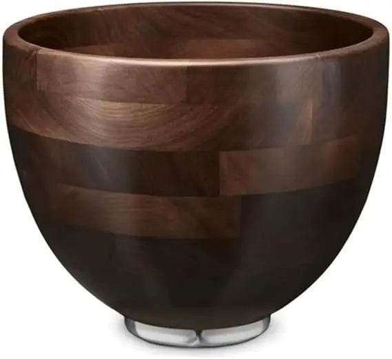 5-Quart Premium Walnut Wood Mixing Bowl for 4.5 and 5 Qt in Natural Walnut Wooden Bowl - Loft&Timber