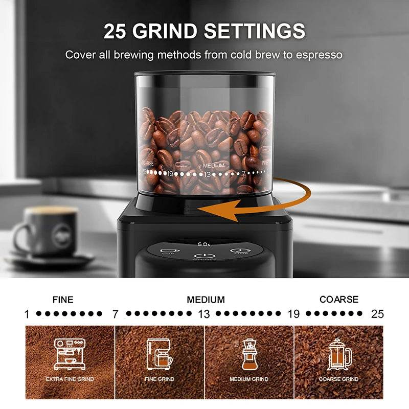 Automatic Conical Burr Coffee Grinder - Loft&Timber