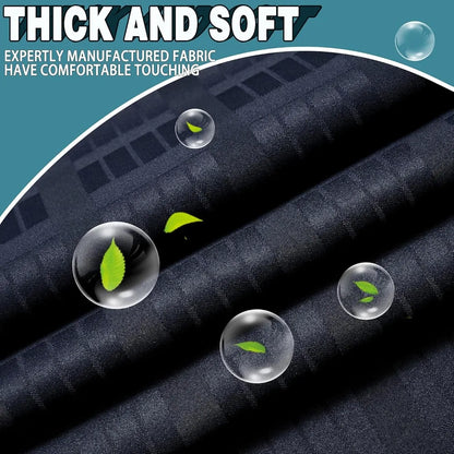 extra wide no hook shower curtain with snap in liner set, 108" x 74" hotel luxury black shower curtains