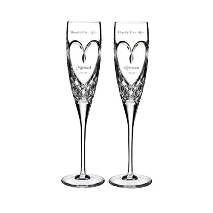 Personalized True Love Wedding Champagne Flutes Set of 2 - Loft&Timber