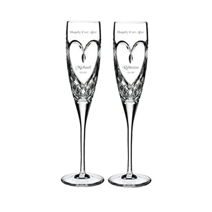 Personalized True Love Wedding Champagne Flutes Set of 2 - Loft&Timber