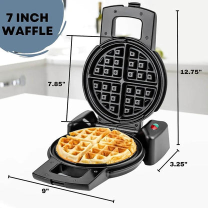 Compact Flip Waffle Maker with Non-Stick Plates - Loft&Timber