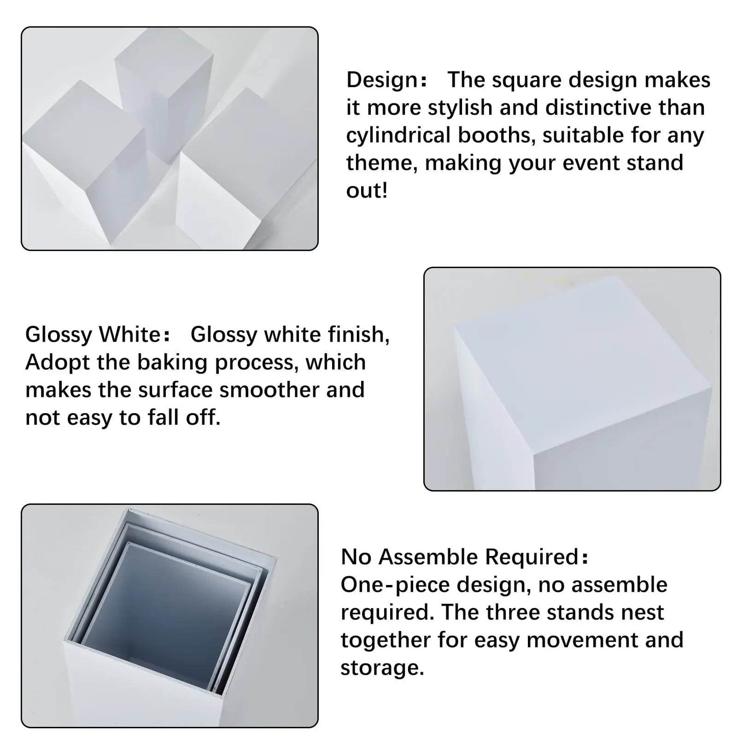 6PCS Metal Display Pedestal Stand for Cake or Flowers - Loft&Timber