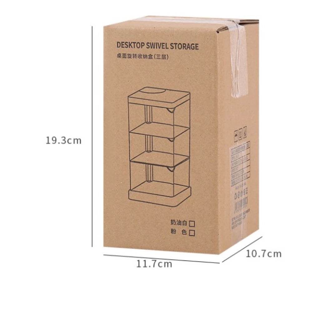 360° Rotating Makeup Organizer, Dustproof Storage - Loft&Timber