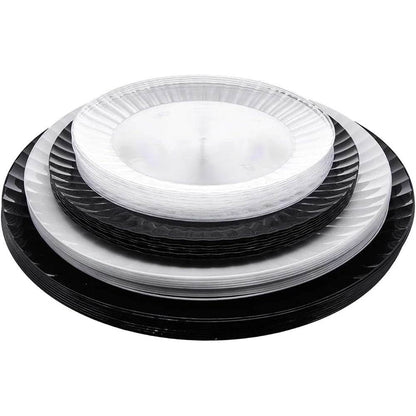 Deluxe Hard Plastic Round Salad Plates 70 Count 7-1/2 Inch - Loft&Timber