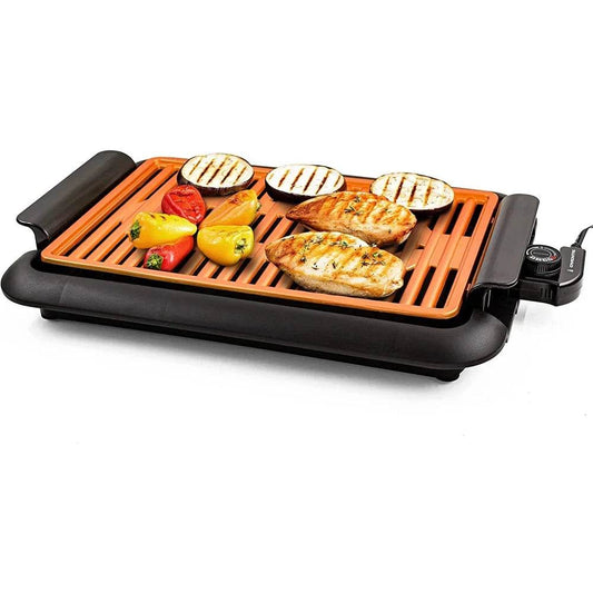 Electric Indoor Grill 15x10 Inch Non-Stick Cooking Surface 1200W - Loft&Timber