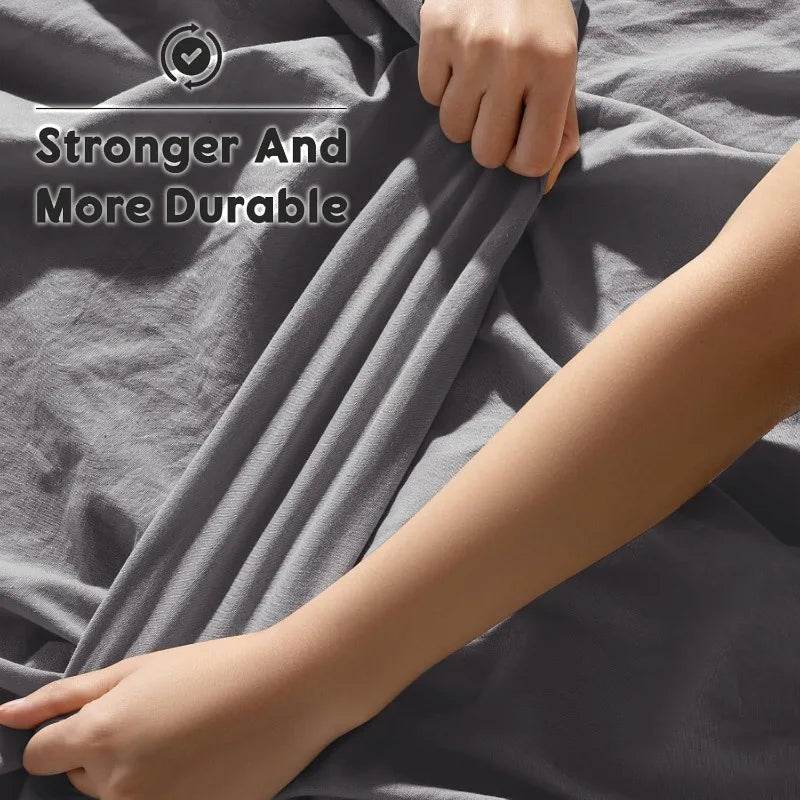100% French Pure Linen Sheets, Breathable and Durable Line Queen Size Sheets - Loft&Timber