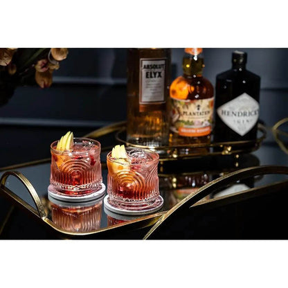 Vintage Lowball Cocktail Glasses, Set Of 4, 9 Oz - Loft&Timber