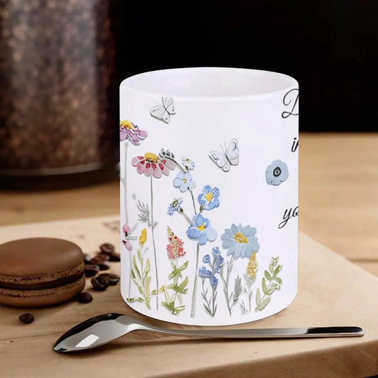 Delight Yourself In The Lord And He Will Give You The Desires Of Your Heart Ceramic Coffee Mug Bible Verse Mugs, 330ml Mugs - Loft&Timber