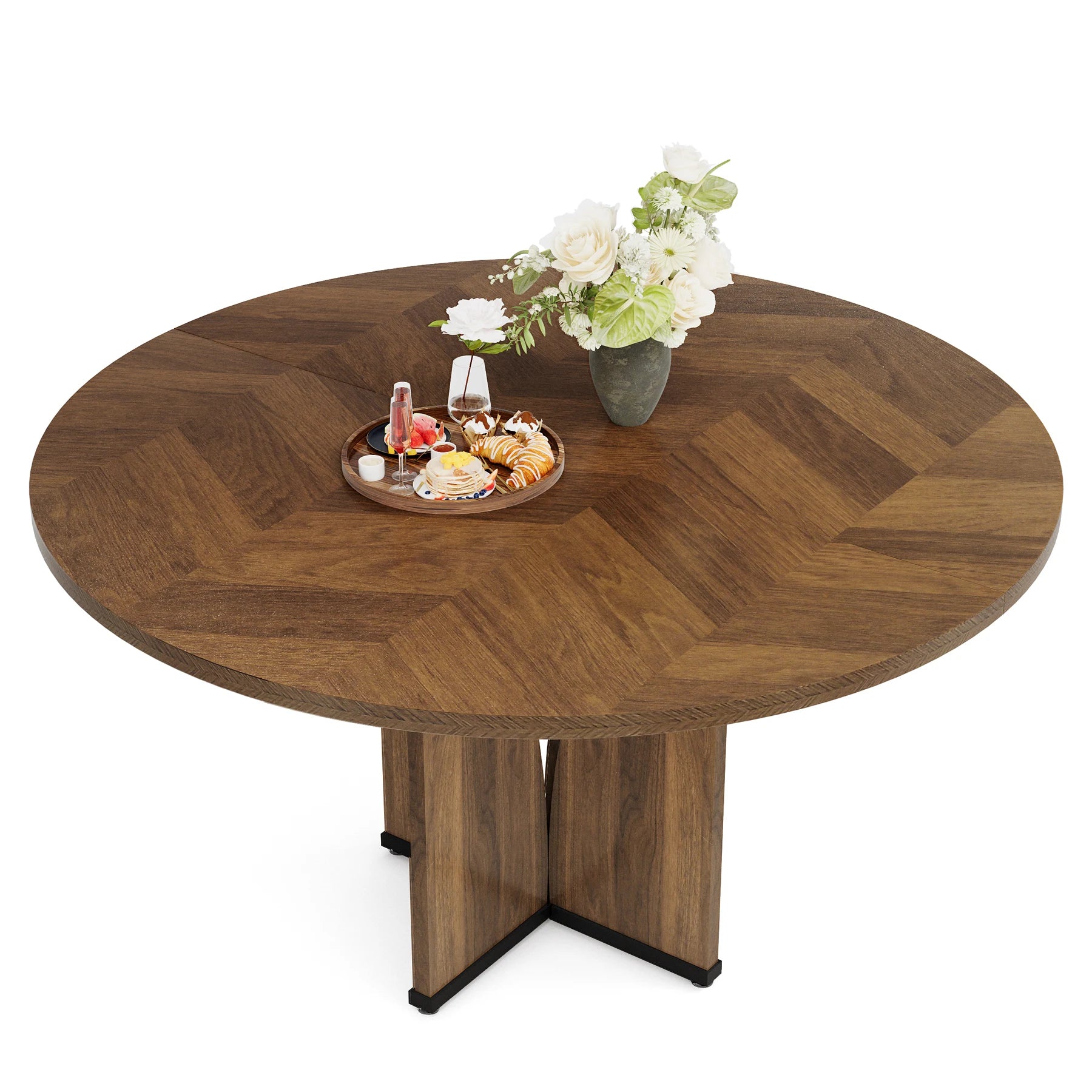 Tribesigns 39" Round Conference Table for 4 - Loft&Timber
