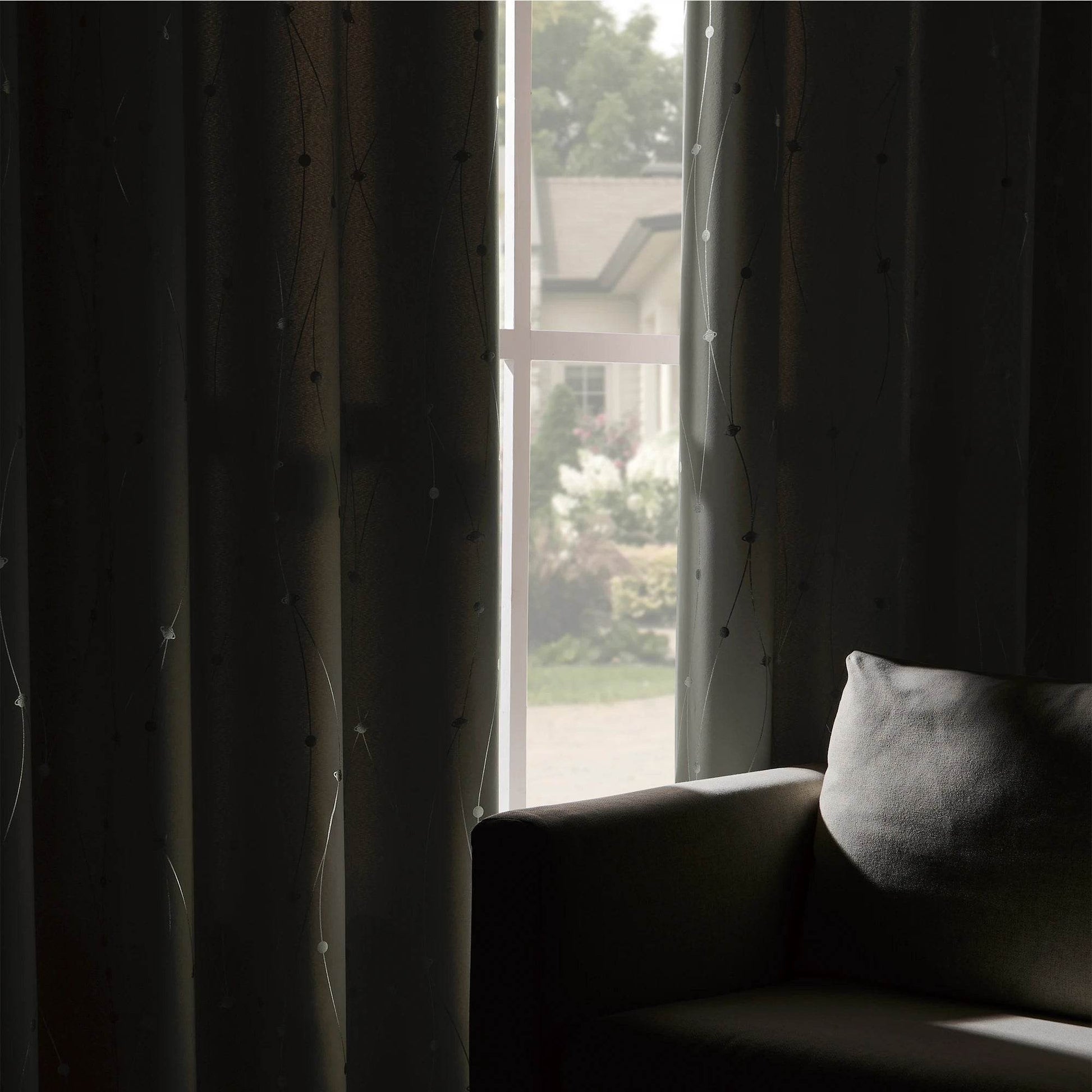 Pack Of 2 Sliver Print Blackout Curtains - Loft&Timber