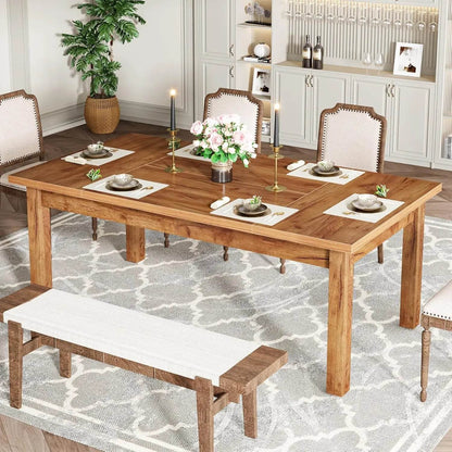 Farmhouse Dining Table for 6-8 - Loft&Timber