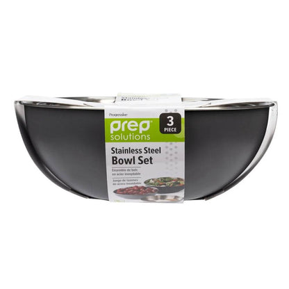 3 Piece Stainless Steel Mixing Bowl Set - Loft&Timber