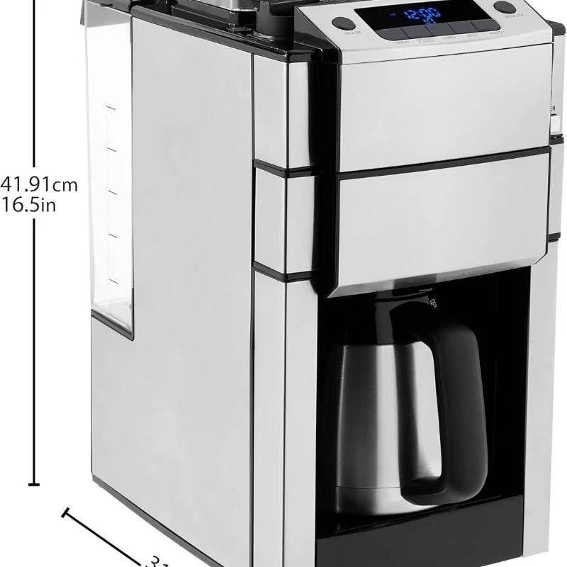 Thermal Carafe Coffee Maker, One Size, Silver, 10 Cup - Loft&Timber