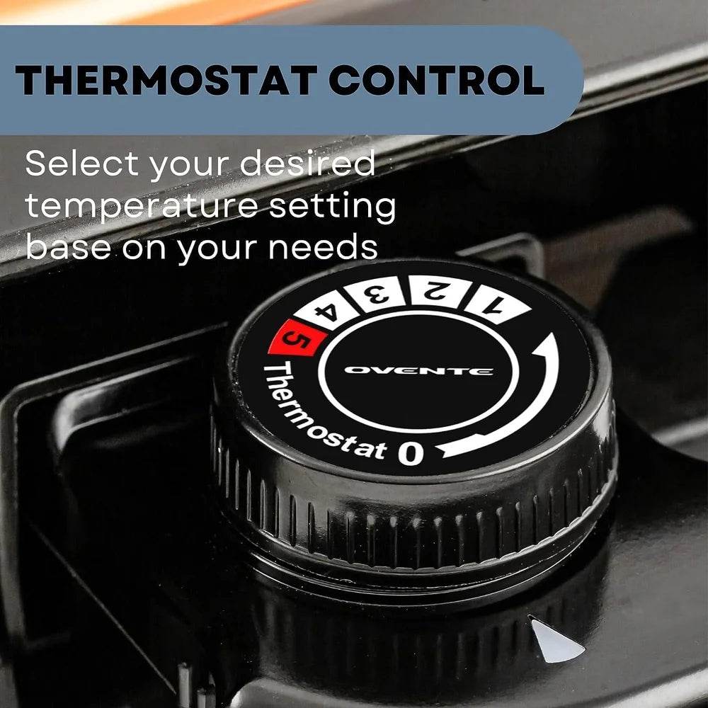 Electric Indoor Grill 15x10 Inch Non-Stick Cooking Surface 1200W - Loft&Timber