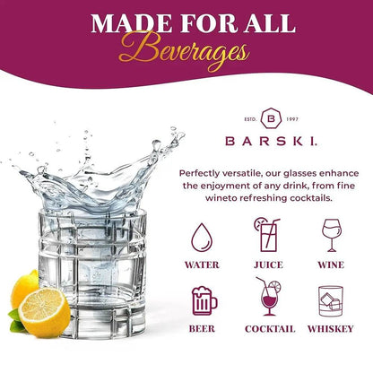 Whiskey Glasses - Double Old Fashioned Rocks Glass - Set Of 4 Lowball - Loft&Timber