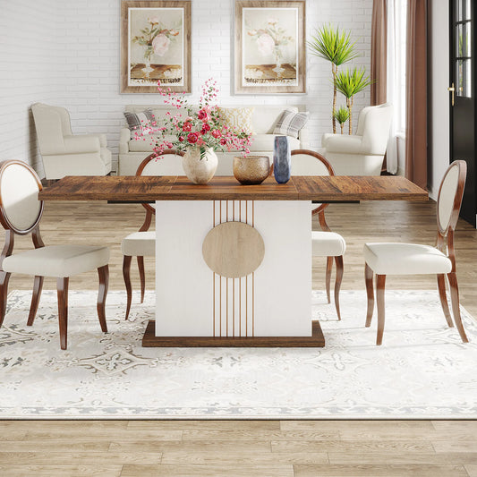 Tribesigns 55" Rectangular Dining Table for 4 to 6 - Loft&Timber
