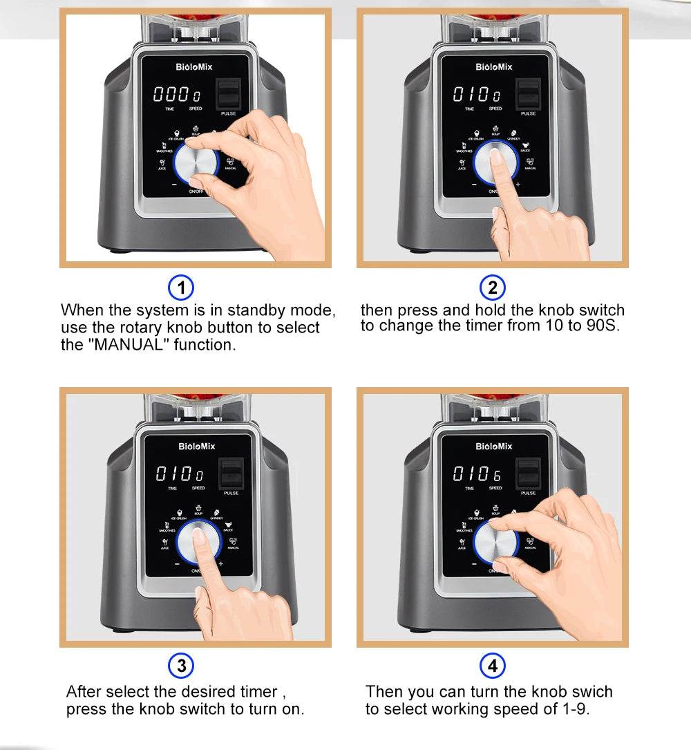 Biolomix Digital BPA FREE 2L Automatic Program Professional Commercial Blender - Loft&Timber