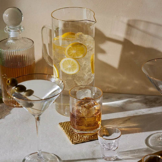 5 Piece Whiskey Decanter Set with 4 Glasses