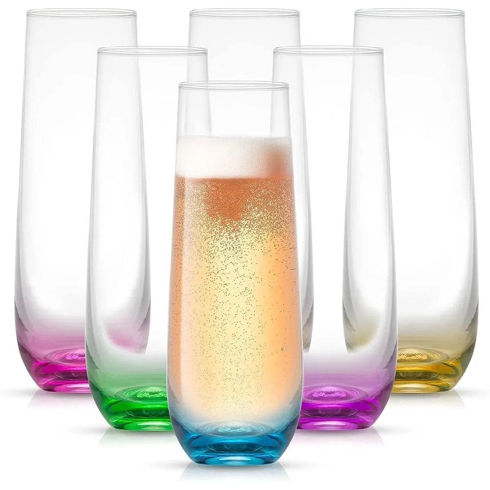 Colorful Champagne glass set of 6 - Loft&Timber