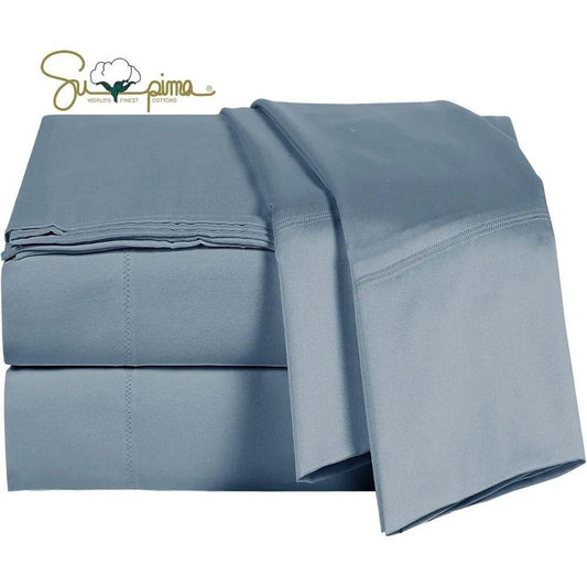 100% Supima Cotton Sheets 600 Thread Count,Bed Sheet Set King - Loft&Timber