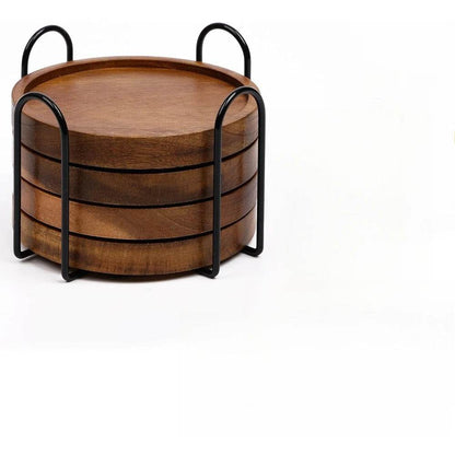 4 Pcs Wood Coasters for Drinks Absorbent - Loft&Timber