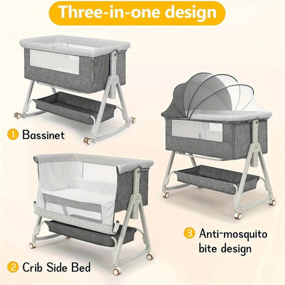 Baby Bassinet, Bedside, 3 in 1 - Loft&Timber