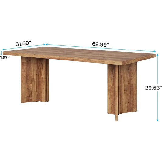63" Dining Table for 4-6 - Loft&Timber