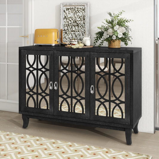 47" Sideboard with 3 Glass Doors - Loft&Timber